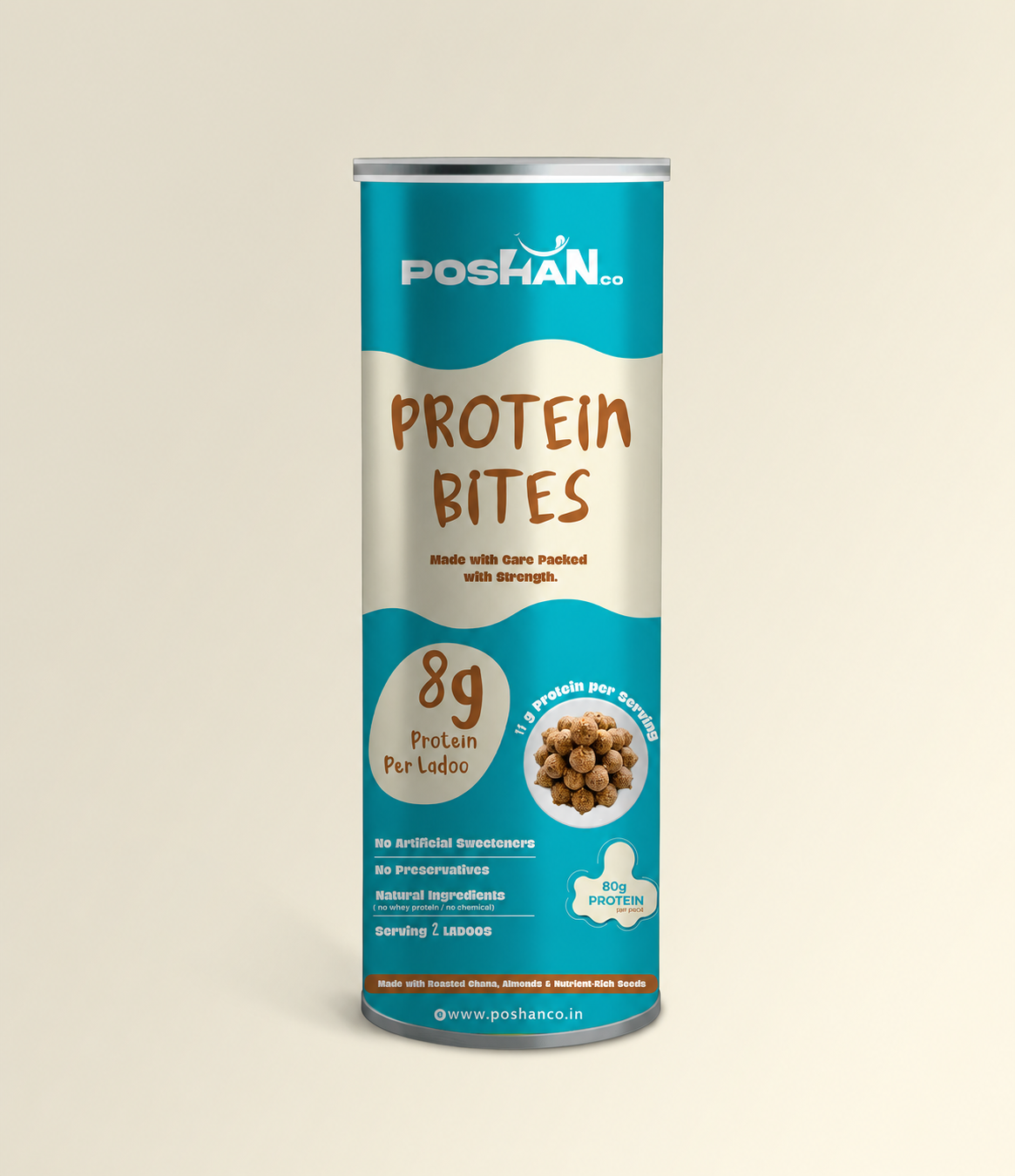 POSHAN PROTEIN BITES (8G PROTEIN PER LADOO) 10pc