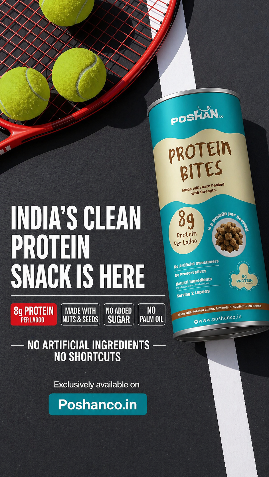 POSHAN PROTEIN BITES (8G PROTEIN PER LADOO)